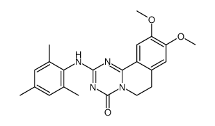 2-mesitylamino-9,10-dimethoxy-6,7-dihydro-4H-1,3,5-triazino<2,1-a>isoquinolin-4-one Structure