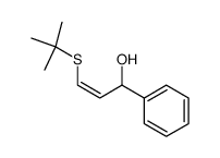 (Z)-3-(tert-butylthio)-1-phenylprop-2-en-1-ol结构式