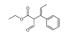 ethyl 2-formyl-3-phenyl-3-pentenoate结构式