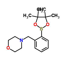 4-(2-(4,4,5,5-四甲基-1,3,2-二氧硼杂环戊烷-2-基)苄基)吗啉结构式
