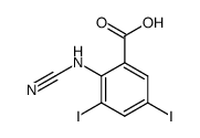 2-cyanamido-3,5-diiodobenzoic acid Structure