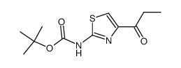 Carbamic acid,[4-(1-oxopropyl)-2-thiazolyl]-,1,1-dimethylethyl ester (9CI)结构式