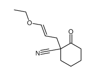 (E)-1-(3-Ethoxy-2-propenyl)-2-oxocyclohexane-carbonitrile结构式