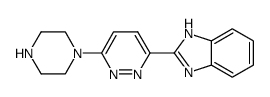 2-(6-piperazin-1-yl-pyridazin-3-yl)-1H-benzoimidazole结构式