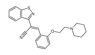 (Z)-2-Benzo[d]isothiazol-3-yl-3-[2-(2-piperidin-1-yl-ethoxy)-phenyl]-acrylonitrile结构式