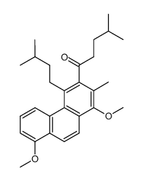 1-(4-isopentyl-1,8-dimethoxy-2-methyl-3-phenanthryl)-4-methylpentan-1-one Structure