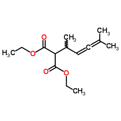 diethyl 2-(5-methylhexa-3,4-dien-2-yl)propanedioate Structure