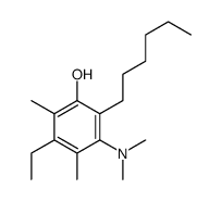 3-(dimethylamino)-5-ethyl-2-hexyl-4,6-dimethylphenol结构式