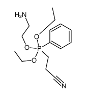 3-(2-aminoethoxy-diethoxy-phenyl-λ5-phosphanyl)propanenitrile结构式