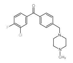 3-CHLORO-4-FLUORO-4'-(4-METHYLPIPERAZINOMETHYL) BENZOPHENONE结构式