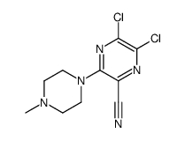 5,6-dichloro-3-(4-methylpiperazin-1-yl)pyrazine-2-carbonitrile Structure