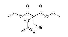 Propanedioic acid, 2-(acetylamino)-2-(bromomethyl)-, 1,3-diethyl ester Structure