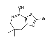 2-溴-5,6,7,8-四氢-7,7-二甲基噻唑并[5,4-c]氮杂革-4-酮结构式