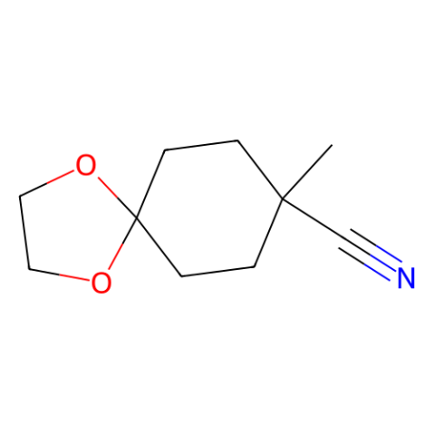 8-methyl-1,4-dioxaspiro[4.5]decane-8-carbonitrile结构式