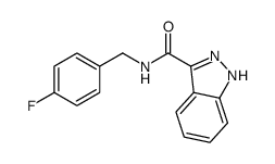 N-[(4-fluorophenyl)methyl]-1H-indazole-3-carboxamide结构式