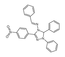 1,5-Diphenyl-3-(4-nitrophenyl)-4-benzylideneamino-1,2,4-Δ2-triazoline结构式