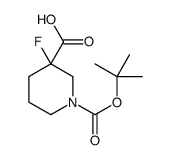 3-Fluoro-1,3-piperidinedicarboxylic acid 1-tert-butyl ester structure