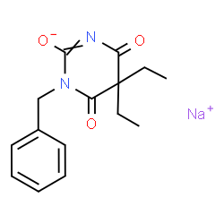 sodium 1-benzyl-5,5-diethylbarbiturate Structure
