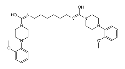 4-(2-methoxyphenyl)-N-[6-[[4-(2-methoxyphenyl)piperazine-1-carbonyl]amino]hexyl]piperazine-1-carboxamide Structure