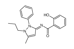 2-hydroxy-N-(5-methyl-2-phenyl-1-propylpyrazol-3-ylidene)benzamide结构式