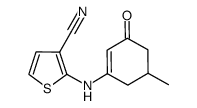 2-(5-methyl-3-oxocyclohex-1-enylamino)thiophene-3-carbonitrile结构式