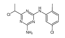 6-(1-chloro-ethyl)-N-(5-chloro-2-methyl-phenyl)-[1,3,5]triazine-2,4-diamine结构式