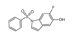 6-fluoro-1-(phenylsulfonyl)-1H-indol-5-ol结构式