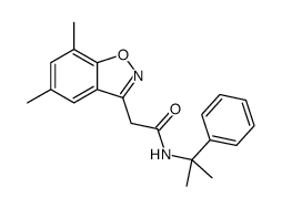 2-(5,7-dimethyl-1,2-benzoxazol-3-yl)-N-(2-phenylpropan-2-yl)acetamide Structure