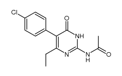 N-[4-ethyl-5-(4-chloro-phenyl)-6-oxo-1,6-dihydro-pyrimidin-2-yl]-acetamide Structure