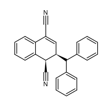 cis-2-(1,1-Diphenylmethyl)-1,2-dihydro-1,4-naphthalenedicarbonitrile结构式