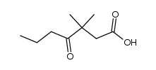 3,3-dimethyl-4-oxo-heptanoic acid结构式