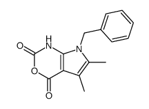 7-benzyl-5,6-dimethyl-2,4-dioxo-1,2,4,7-tetrahydropyrrolo<2,3-d><1,3>-oxazine结构式