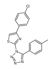 1-(4-p-chlorophenylthiazol-2-yl)-5-p-tolyltetrazole Structure