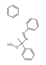 1-(1-hydroperoxy-1-phenylethyl)-2-phenyldiazene compound with benzene (1:1)结构式