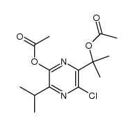2-Acetoxy-6-(α-acetoxy)isopropyl-5-chloro-3-isopropylpyrazine结构式