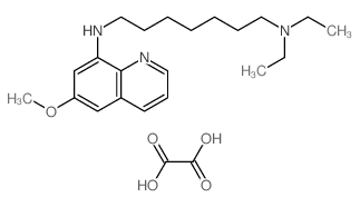 N',N'-diethyl-N-(6-methoxyquinolin-8-yl)heptane-1,7-diamine,oxalic acid结构式