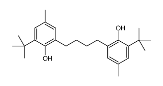 2-tert-butyl-6-[4-(3-tert-butyl-2-hydroxy-5-methylphenyl)butyl]-4-methylphenol结构式