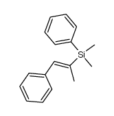 (E)-1-phenyl-2-(dimethylphenylsilyl)-propylene Structure