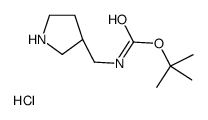 (S)-tert-Butyl (pyrrolidin-3-ylmethyl)carbamate hydrochloride Structure