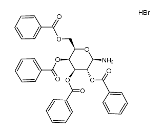 2,3,4,6-tetra-O-benzoyl-β-D-galactopyranosylamine hydrobromide Structure