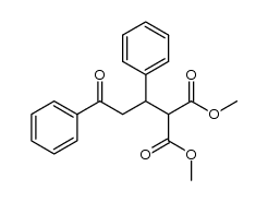 2-(3-oxo-1,3-diphenylpropyl)malonic acid dimethyl ester Structure
