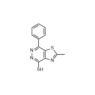 2-甲基-7-苯基噻唑并[4,5-d]哒嗪-4-硫醇结构式