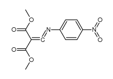 1,1-bis(methoxycarbonyl)-N-nitrophenylketene imine结构式