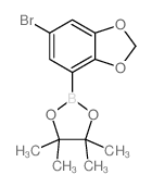5-溴-2,3-亚甲基二氧基苯硼酸频那醇酯结构式