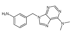 9-[(3-aminophenyl)methyl]-N,N-dimethylpurin-6-amine结构式