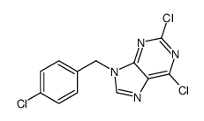 2,6-dichloro-9-[(4-chlorophenyl)methyl]purine结构式