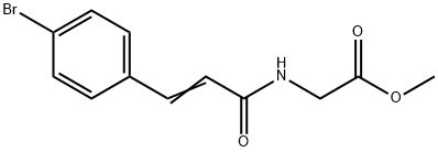 Glycine, N-[3-(4-bromophenyl)-1-oxo-2-propen-1-yl]-, methyl ester结构式