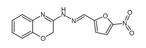 N-[(E)-(5-nitrofuran-2-yl)methylideneamino]-2H-1,4-benzoxazin-3-amine Structure