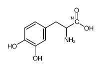 dihydroxyphenylalanine, dl-3,4-[alanine-1-14c]结构式