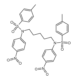 1,5-bis-[4-nitro-N-(toluene-4-sulfonyl)-anilino]-pentane Structure